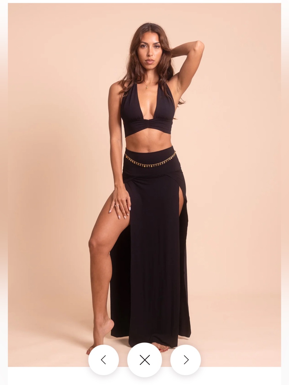 Royal Codes Cleopatra Slit Skirt